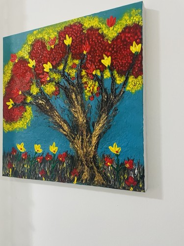 Quadro moderno albero fiorito - moderno,