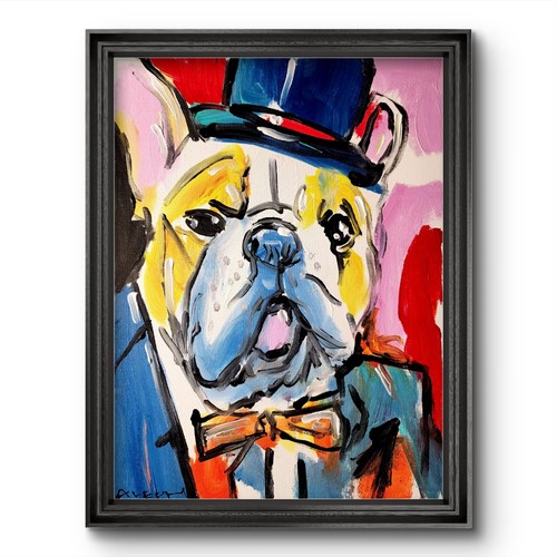 Aleph bulldog dipinto - aleph,