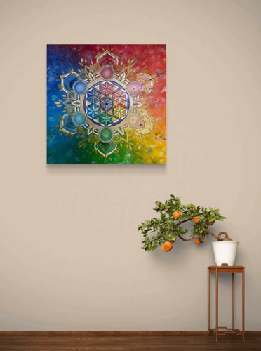 Quadro moderno dipinto mano - dipinto,