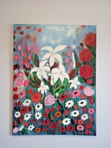 Quadro moderno dipinto mano - a,