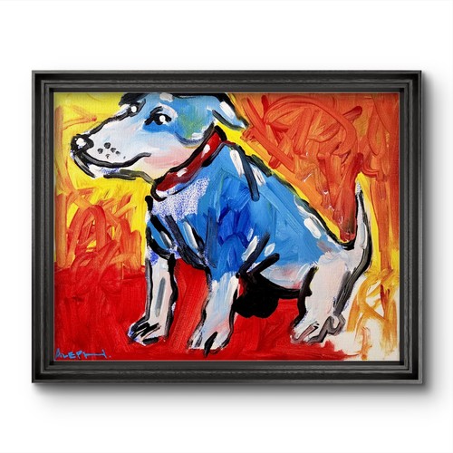 Aleph cane dipinto mano - aleph,