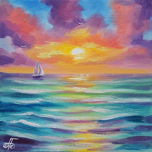Paesaggio marino artista