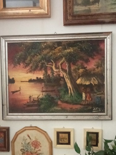 Quadro moderno dipinto mano - dipinto,