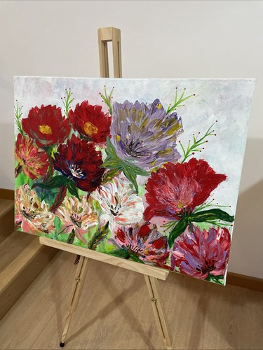 Quadro moderno dipinto mano - quadro,