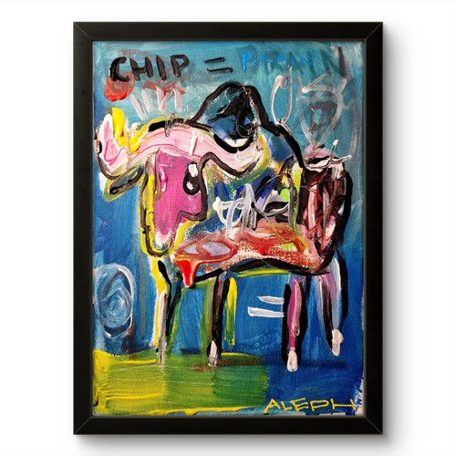 Aleph toro strutturato - , dipinto