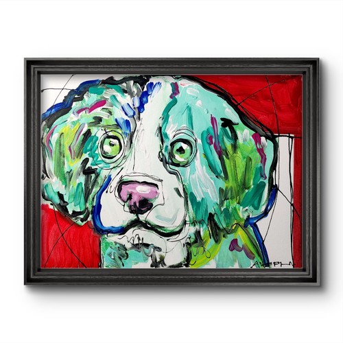 Aleph cane dipinto mano - cane,