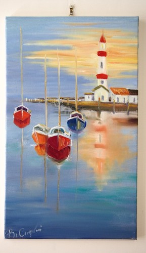 Quadro moderno paesaggio olio - quadro, paesaggio olio