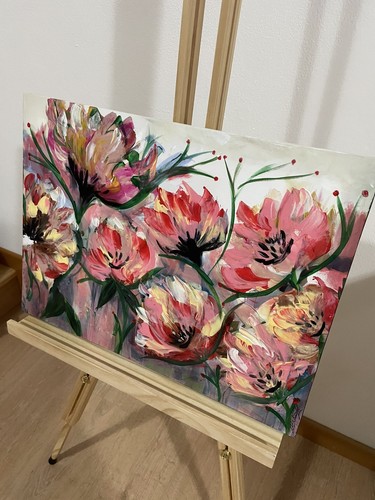 Quadro moderno dipinto mano - quadro, a