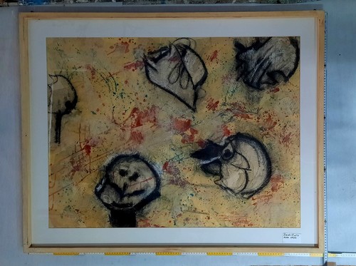 Quadro moderno dipinto mano - quadro,