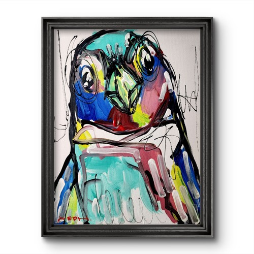 Pinguino dipinto mano aleph - a,