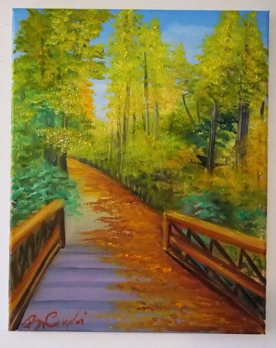 Quadro moderno paesaggio olio - moderno, paesaggio olio