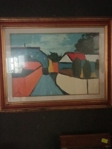Quadro moderno dipinto mano - quadro,
