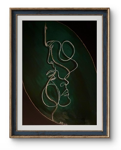 Quadro moderno dipinto mano - quadro,