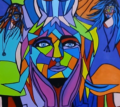 Quadro moderno dipinto mano - moderno, a